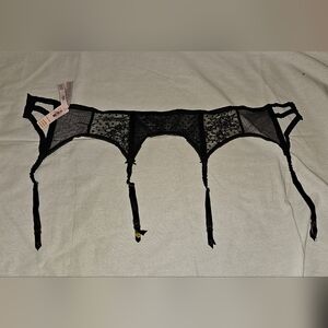 Victoria's Secret Black Lace Garter Belt